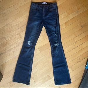 Women’s Vervet Guapo Mid-rise Distressed Bell Bottom Jeans